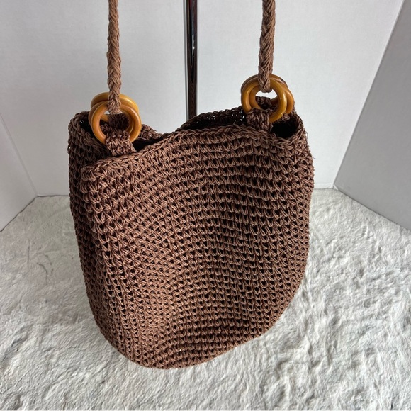 Brown Woven Shoulder Bag New - Picture 8 of 13